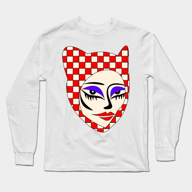 Catgirl is a punk queen Long Sleeve T-Shirt by Elizza